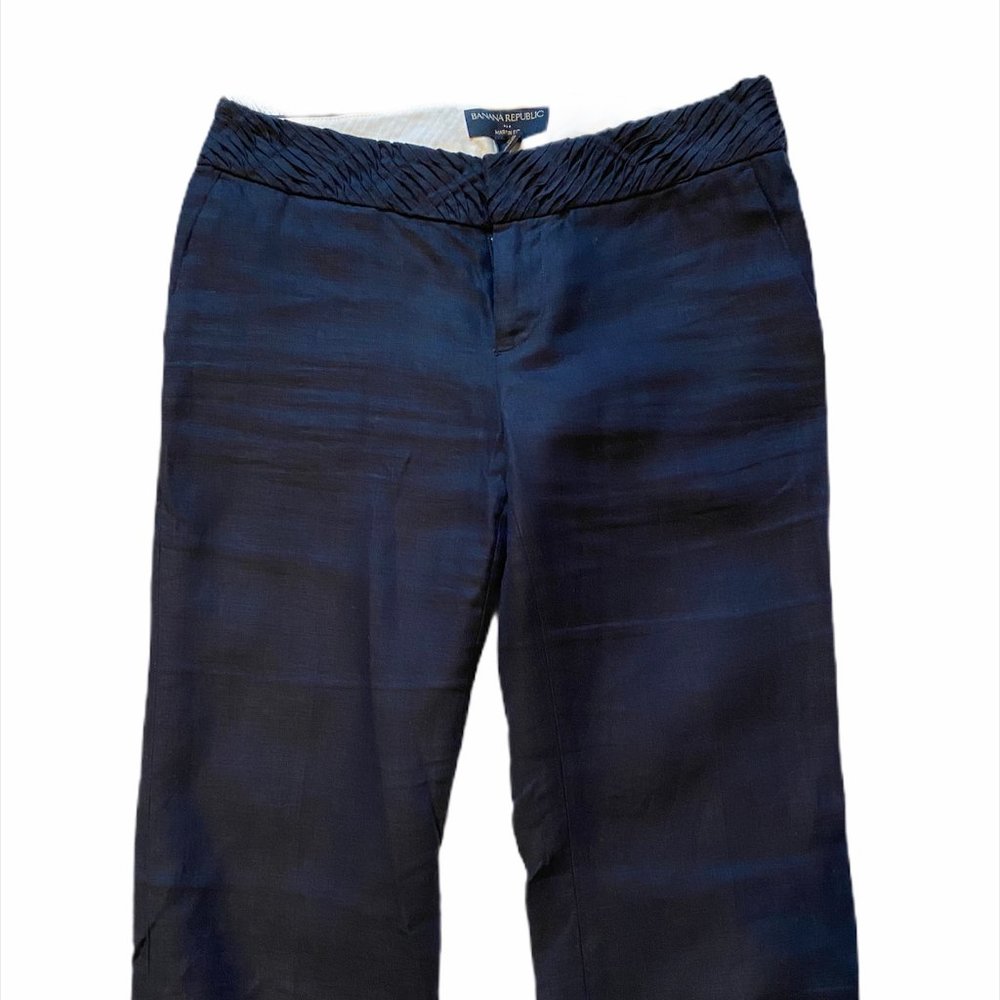 Banana Republic Martin Navy Linen Pants Size 0